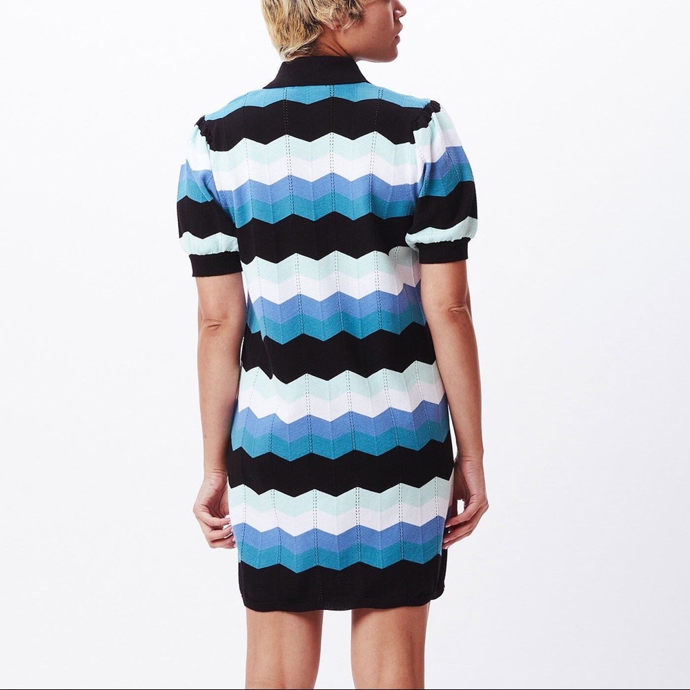 OBEY Chevron Pattern Jaquie Polo Sweater Dress - Picture 4 of 11